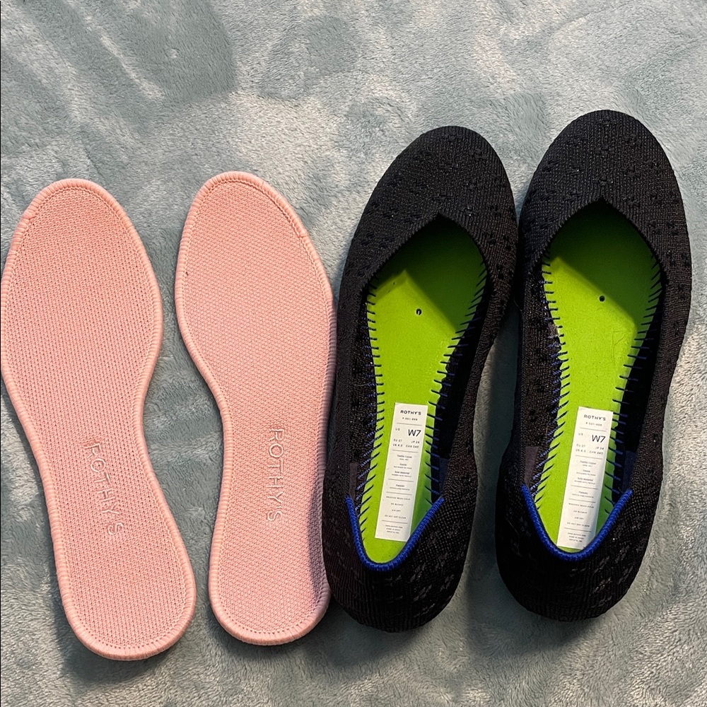 Authentic Rothy's Black Ballet Flats - Picture 9 of 11